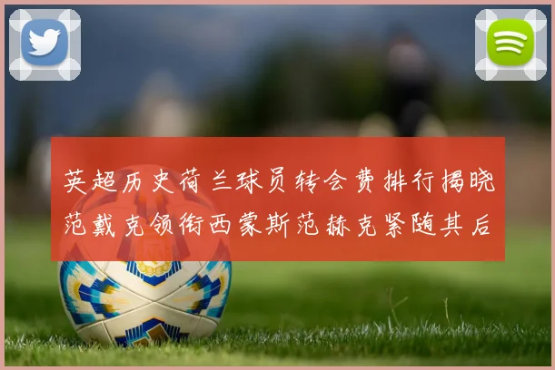 英超历史荷兰球员转会费排行揭晓范戴克领衔西蒙斯范赫克紧随其后